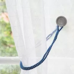 Cordon Viscose Pour Voilage Dia. 6mm, Bleu