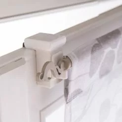 Lot De 2 Supports Sans Perçage Barre De Vitrage Petite Fenetre, 10 Mm Blanc Brut