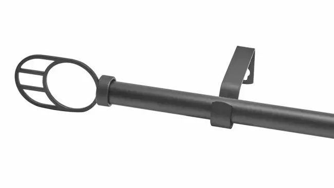 Kit De Tringle à Rideau Extensible Ellipse Diam. 16/19 Mm Noir Mat 120/210 Cm 3 Kit De Tringle à Rideau Extensible Ellipse Diam. 16/19 Mm Noir Mat 120/210 Cm