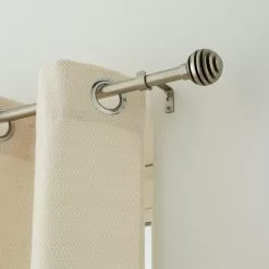 Kit De Tringle à Rideau Comete Boule Diam. 16/19 Mm Acier Mat 120 à 210 Cm