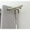 Kit De Tringle à Rideau Twin Diam. 16/19 Mm Gris/argent Brossé 120/210 Cm -Frise murale Soldes 11 76