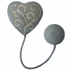 Embrasse Aimantée Coeur Volutes, Gris