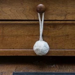 Gland Avec Pompon Gland De Clé Pom Pom Dia. 4 Cm, écru