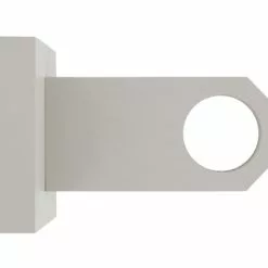 Lot De 2 Supports Sans Re-perçage Mur Percé, D28 Mm Gris Satiné IB+