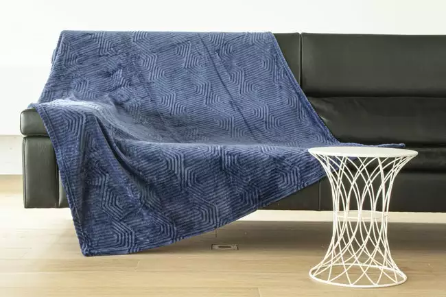 Plaid Ben Flanelle, Bleu L.130 X L.160 Cm 3 Plaid Ben Flanelle, Bleu L.130 X L.160 Cm