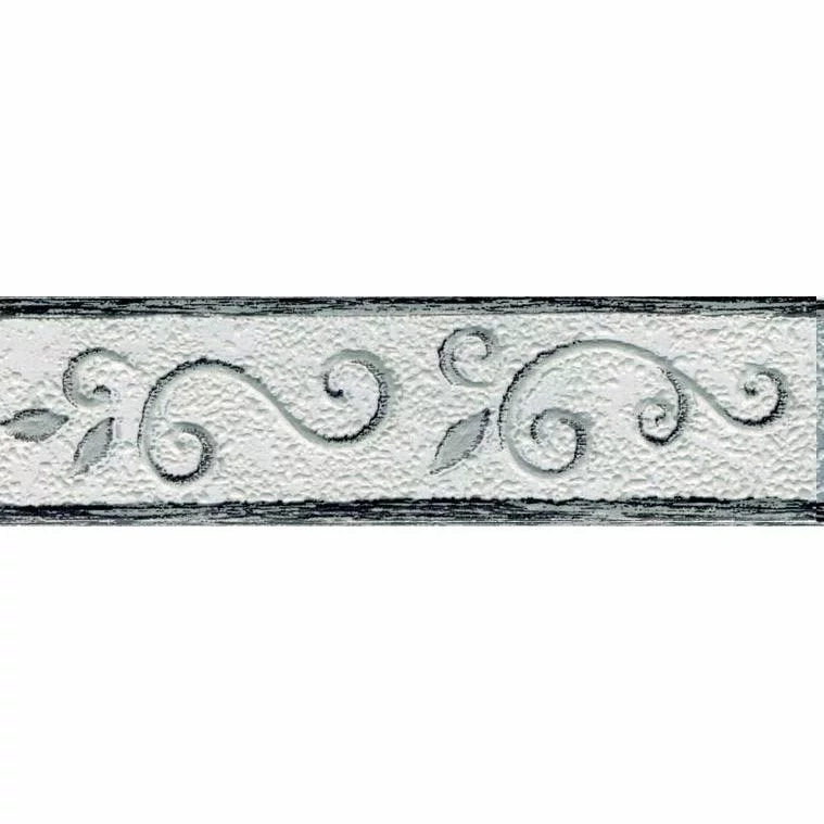 Galon, Vinyle Expansé Adhésive Volute, L.3.5 Cm X L.10 M, Noir Et Blanc 3 Galon, Vinyle Expansé Adhésive Volute, L.3.5 Cm X L.10 M, Noir Et Blanc