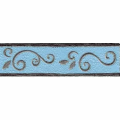 Galon, Vinyle Expansé Adhésive Volute, L.3.5 Cm X L.10 M, Bleu Turquoise