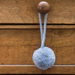 Gland Avec Pompon Gland De Clé Pom Pom Dia. 4 Cm, Gris