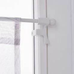 Kit Tringle Helix Diam. 7/9 Mm Blanc Brillant 50/80 Cm Métal