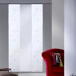 Panneau Japonais Zig Zag, Blanc/gris, H.250 X L.50 Cm