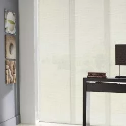 Panneau Japonais Chiné, Blanc, H.250 X L.50 Cm