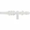 Kit De Tringle à Rideau Boule Diam. 28 Mm Blanc Laqué 180/180 Cm -Frise murale Soldes 5 194