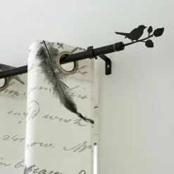 Kit De Tringle à Rideau Bird Diam. 16/19 Mm Noir Mat 160 à 300 Cm