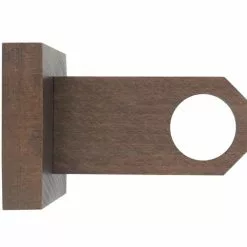 Lot De 2 Supports Sans Re-perçage Mur Percé, D28 Mm Chêne Foncé Satiné IB+