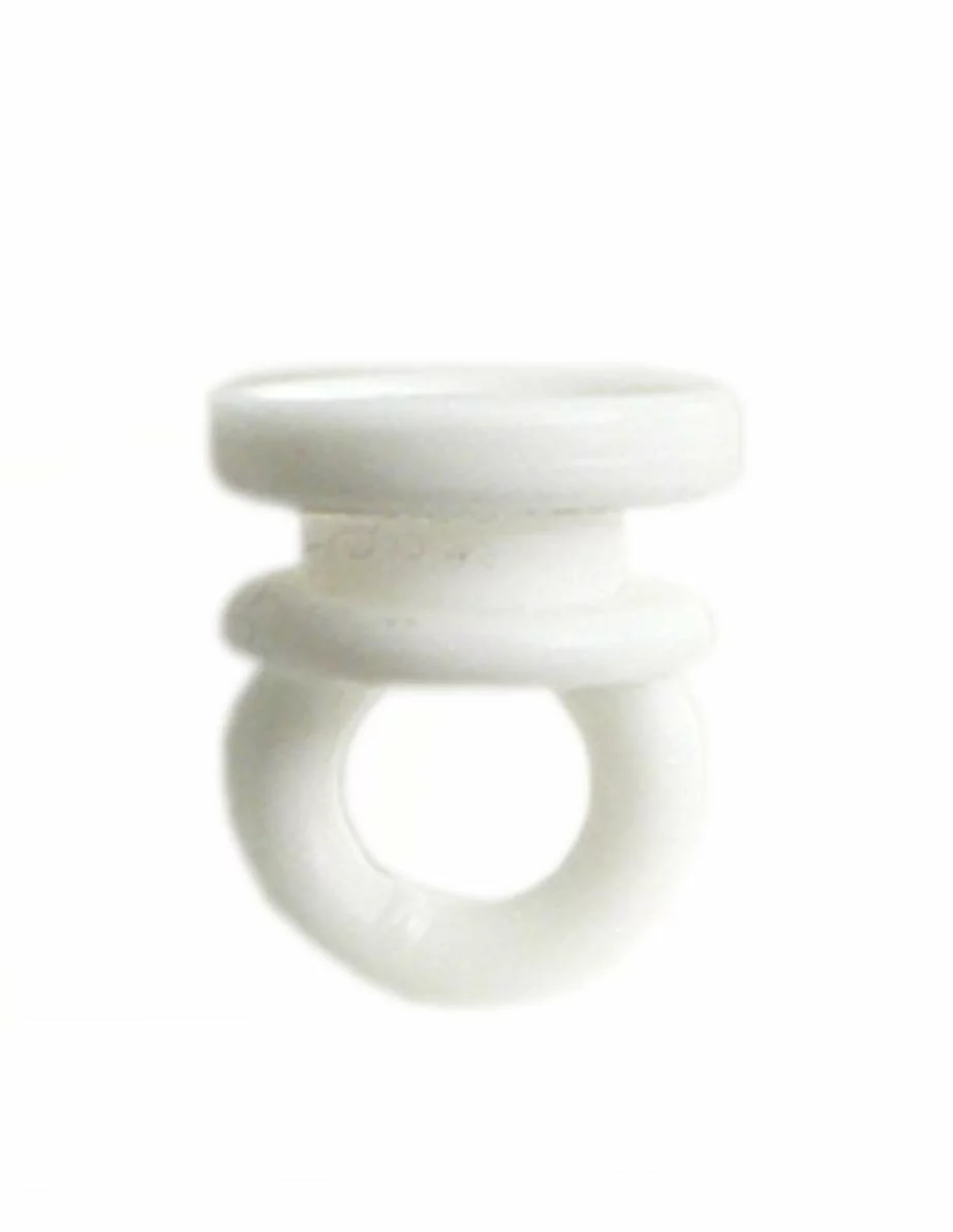 Lot De 10 Curseurs En Plastique Blanc Bi Rail, L.2 Cm 3 Lot De 10 Curseurs En Plastique Blanc Bi Rail, L.2 Cm