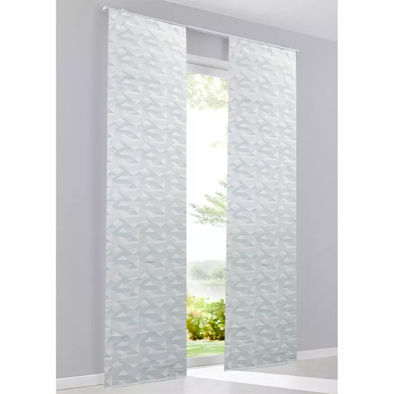 Panneau Japonais Kaleido, Bleu Clair, H.300 X L.60 Cm 3 Panneau Japonais Kaleido, Bleu Clair, H.300 X L.60 Cm