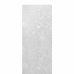 Panneau Japonais Fleurs Crayonnées, Blanc/gris, H.250 X L.50 Cm