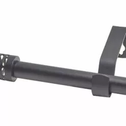 Kit Tringle à Rideau Extensible Cylindre Perforé D16/19 Mm Noir Mat 160/300 Cm