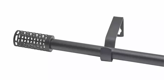 Kit Tringle à Rideau Extensible Cylindre Perforé D16/19 Mm Noir Mat 160/300 Cm 3 Kit Tringle à Rideau Extensible Cylindre Perforé D16/19 Mm Noir Mat 160/300 Cm