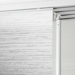 Panneau Japonais Wood, Blanc/gris, H.250 X L.50 Cm