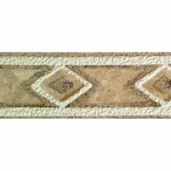 Galon, Vinyle Expansé Adhésive Losange, L.3.5 Cm X L.10 M, Marron