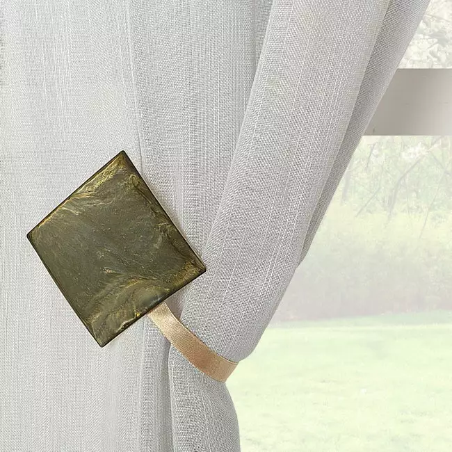 Embrasse Aimantée Carré, Doré 3 Embrasse Aimantée Carré, Doré